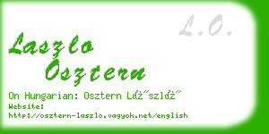 laszlo osztern business card